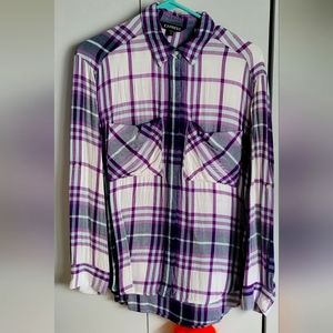 EXPRESS plaid button-up